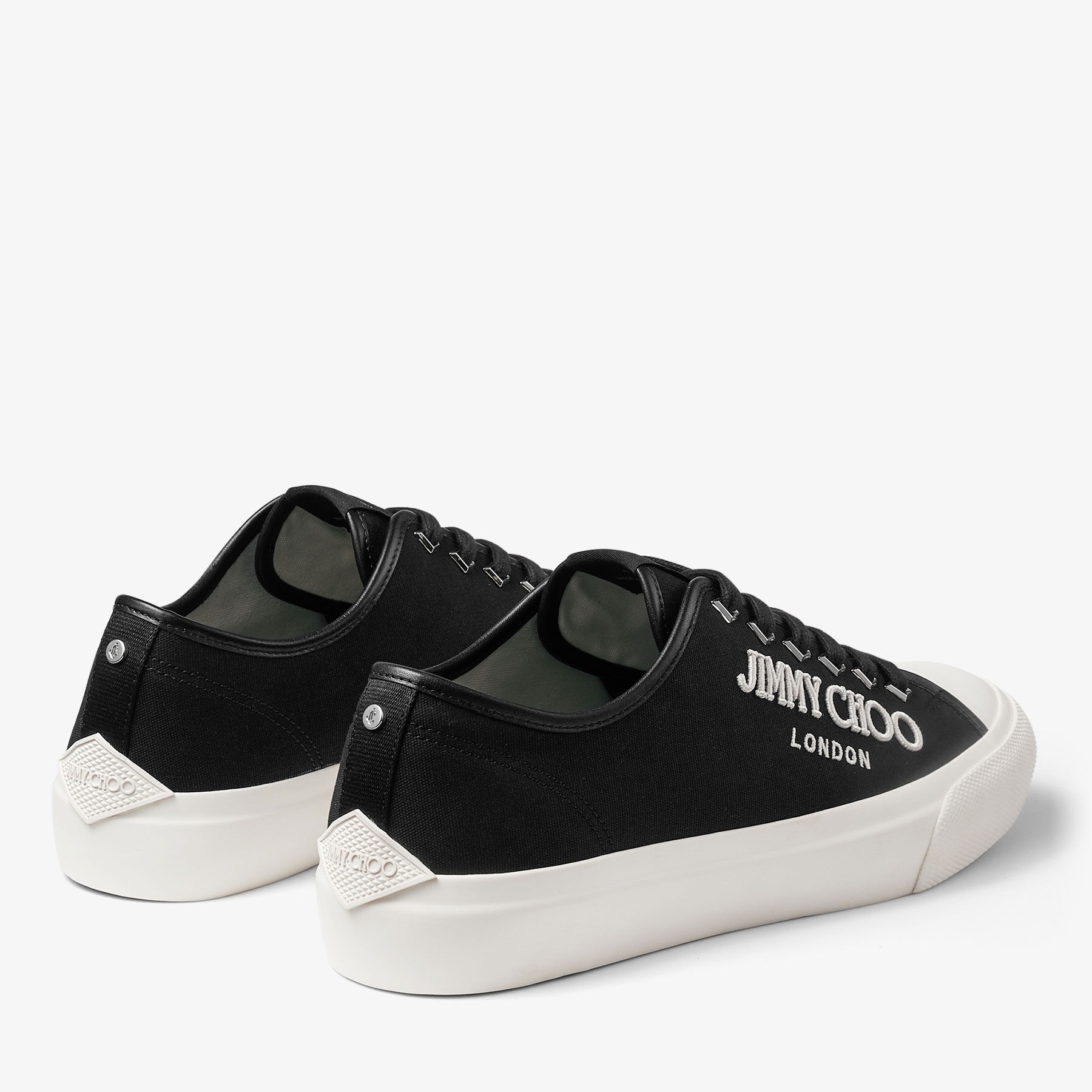 Palma/M
Black and Latte Canvas Low-Top Trainers with Embroidered Logo - 6