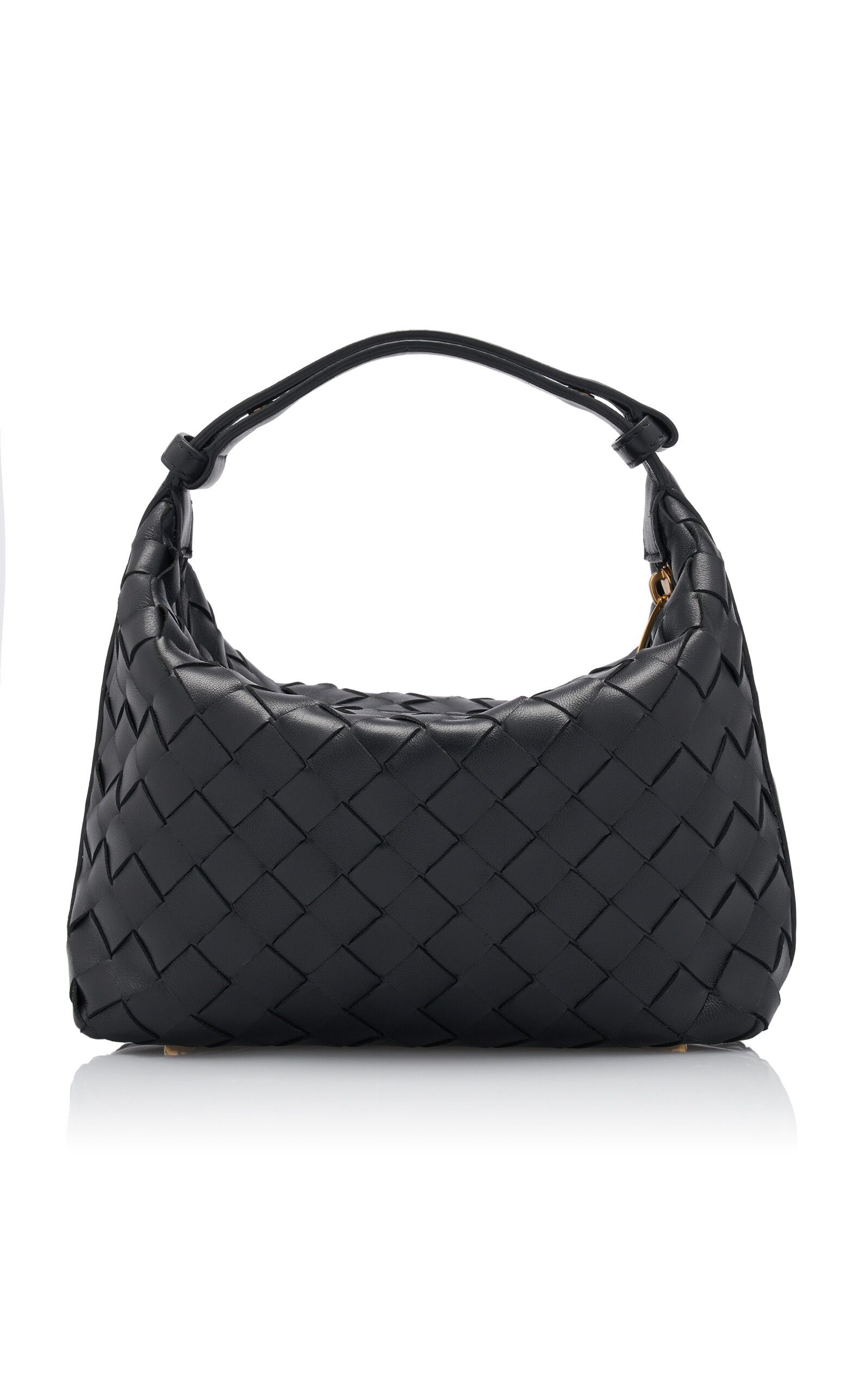 Small Washbag Intrecciato Leather Bag black - 4