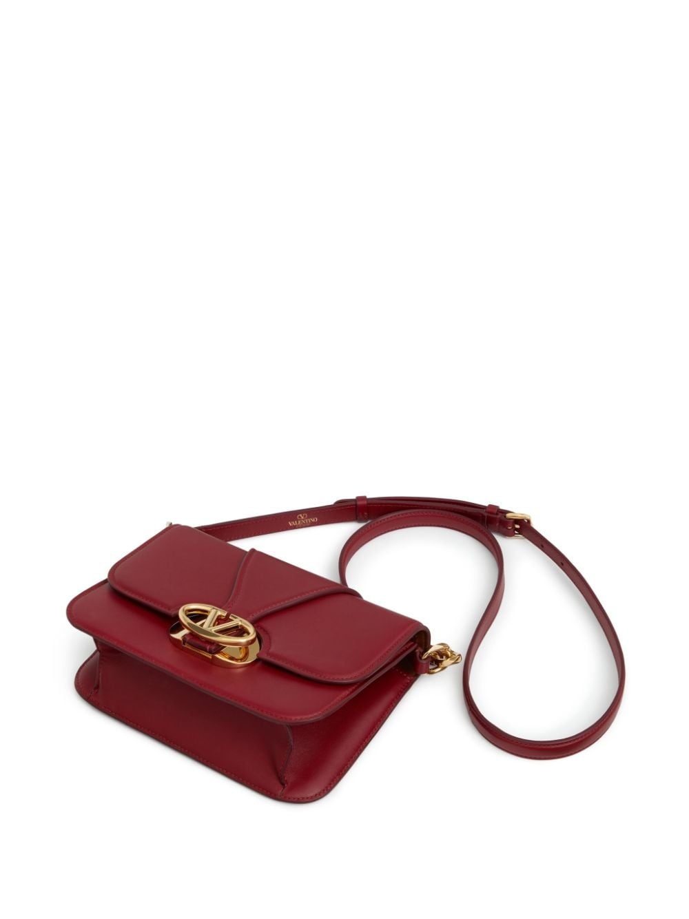 VLogo Signature leather crossbody bag - 5