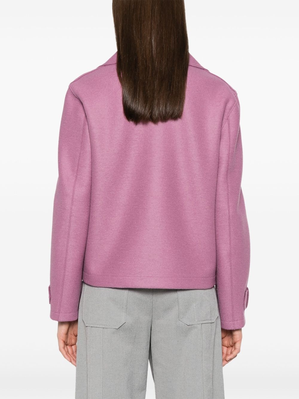 cropped wool jacket - 4