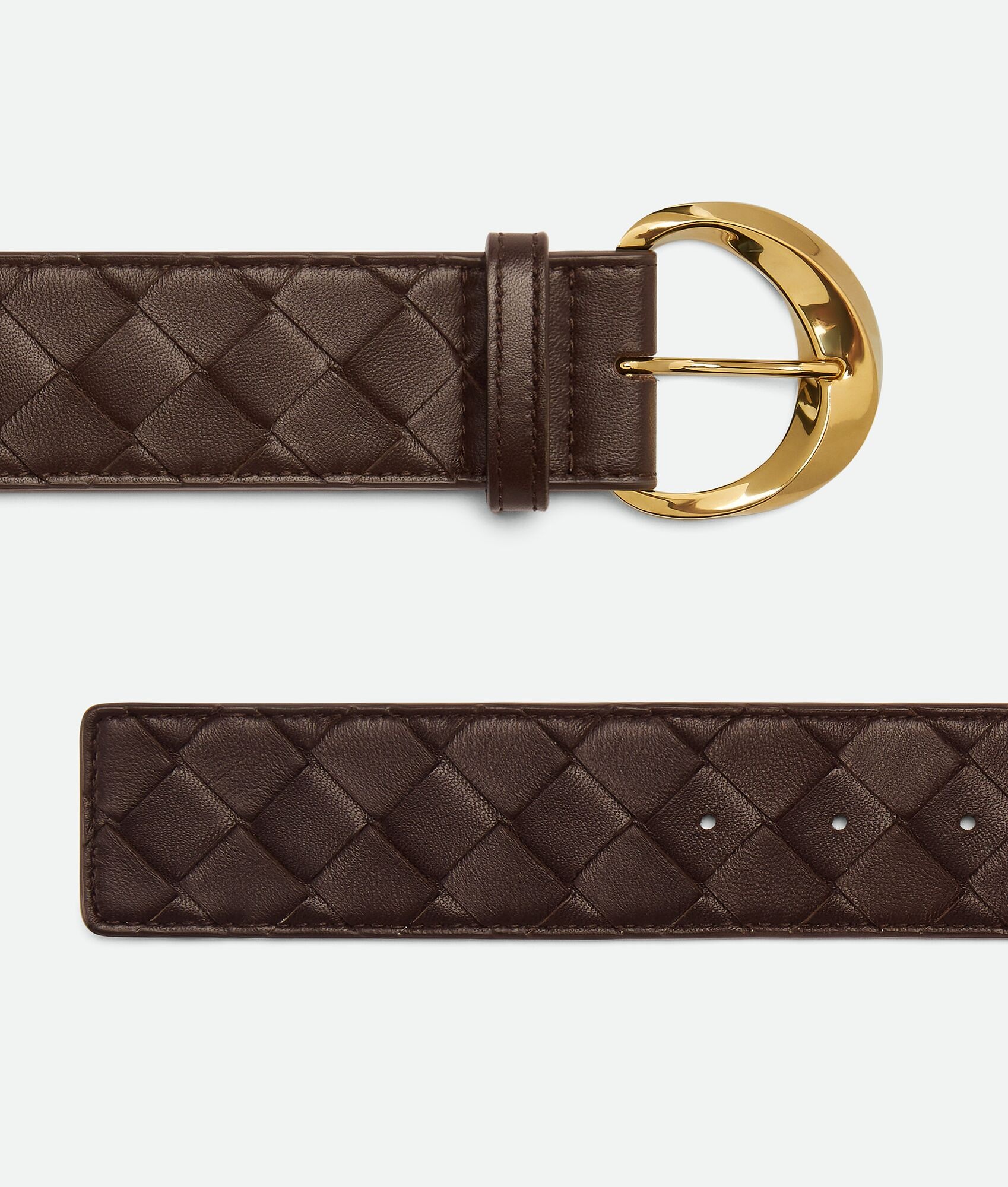 ベルト BOTTEGA VENETA Woman Belt Brown 837003V4R43 2506 BOTTEGA VENETA Intrecciato leather belt | NET-A-PORTER