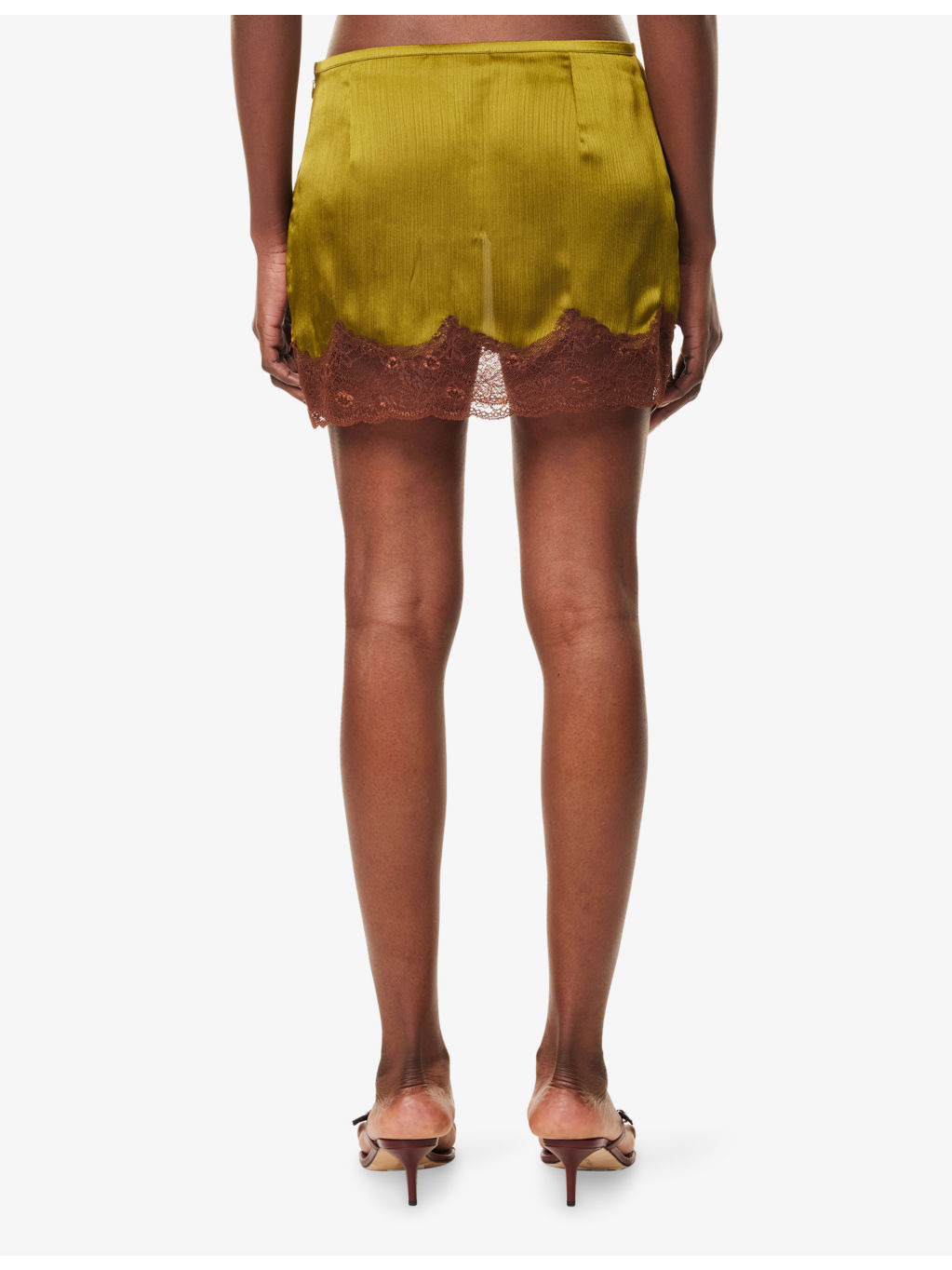 Niera Lace-Embroidery Woven Mini Skirt - 4