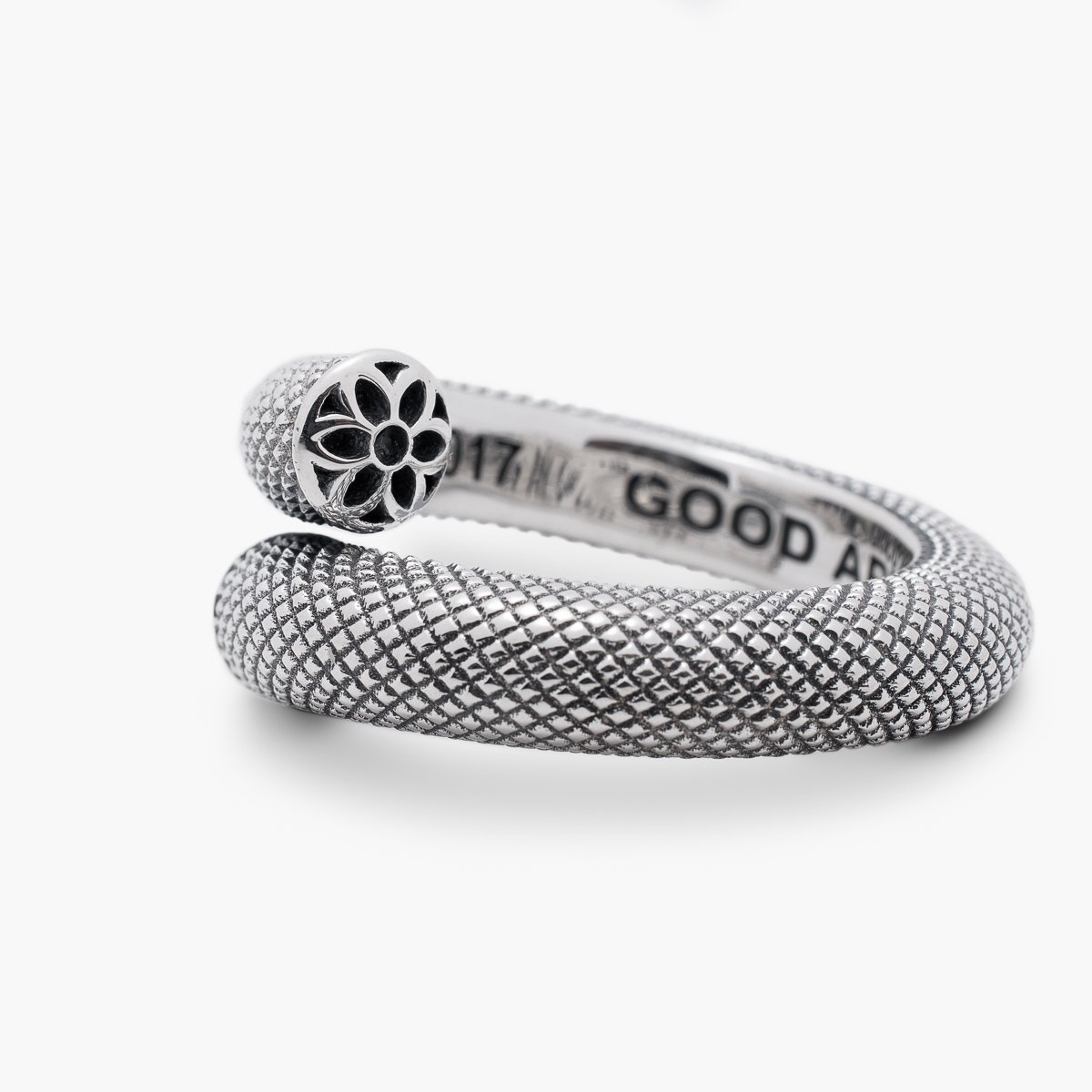 RS-NIXON-S-GSBM GOOD ART HLYWD Trick Dicky / Nixon Ring Goosebump - Sterling Silver - 5