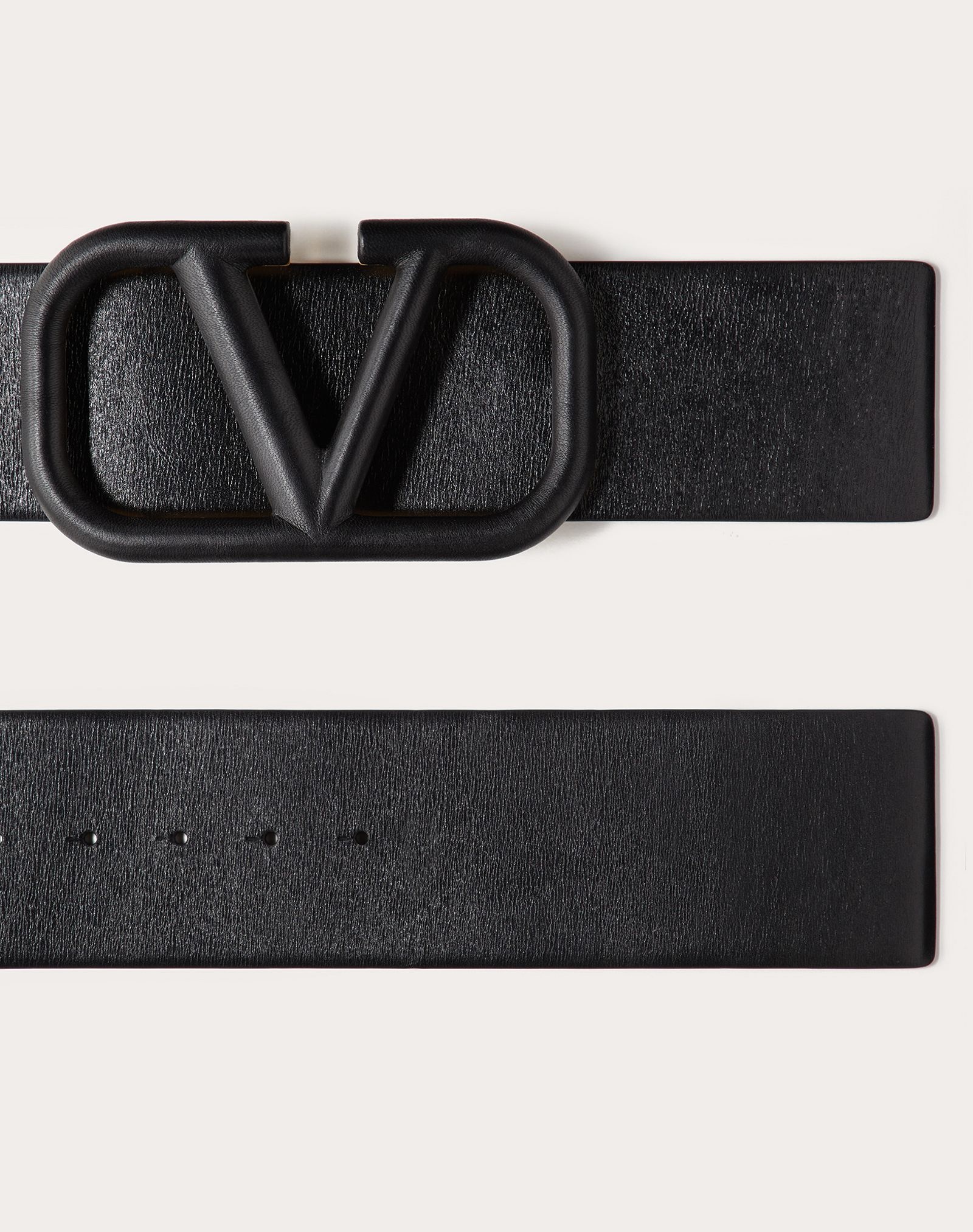 VLOGO SIGNATURE BELT IN GLOSSY CALFSKIN 70MM - 3