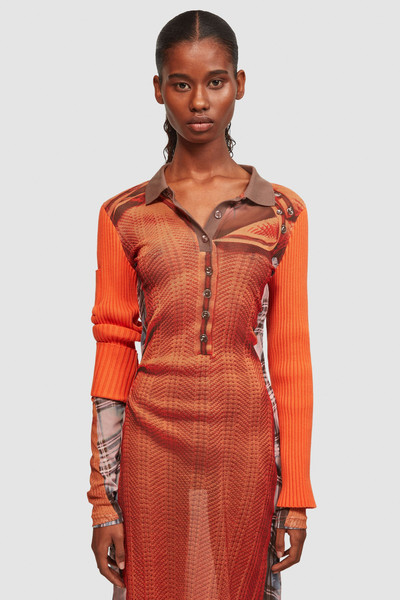 Y/Project Trompe L'Oeil Ruffle Neck Knit Dress outlook