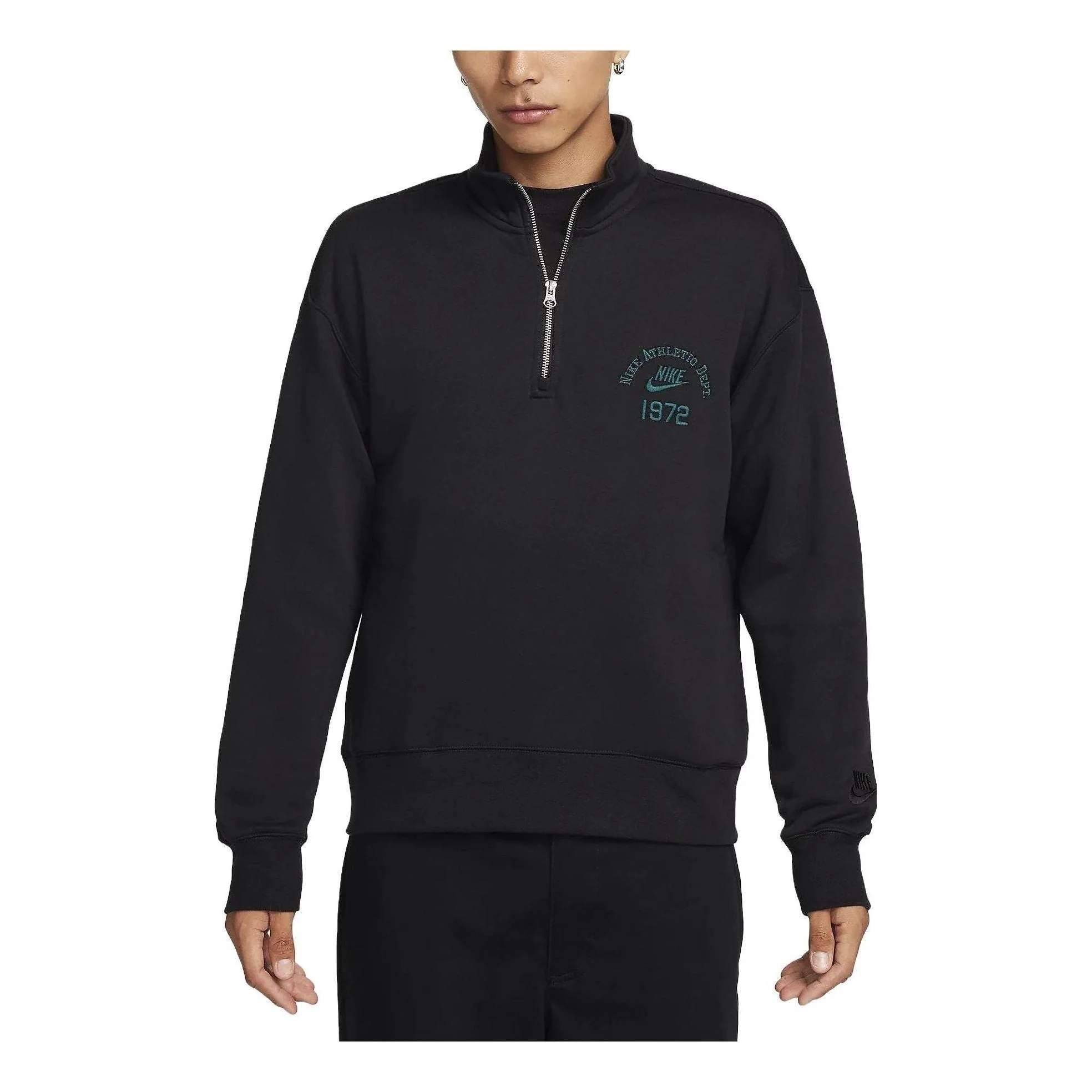 Nike Sportswear Club Fleece Half Zip Sweatshirt (Asia Sizing) 'Black' FQ7976-010 - 1