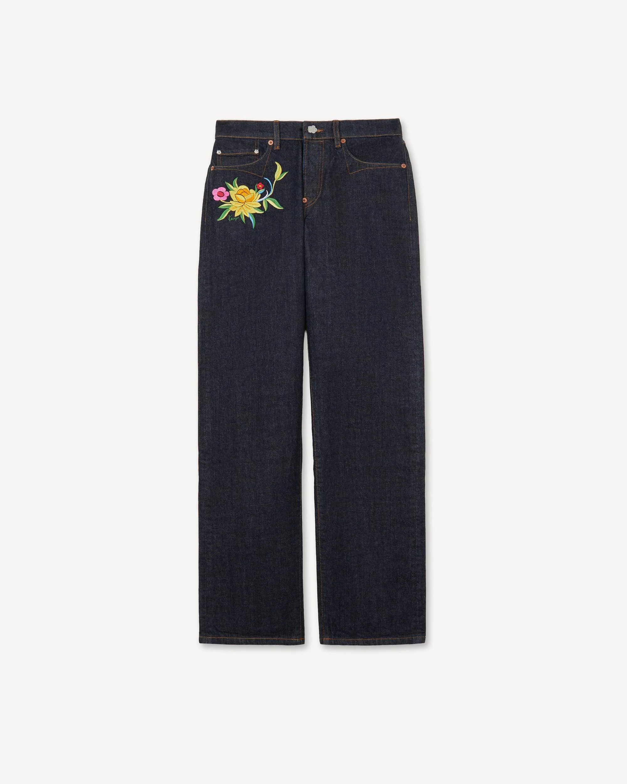 'KENZO Wildflower' straight pants in japanese denim - 1