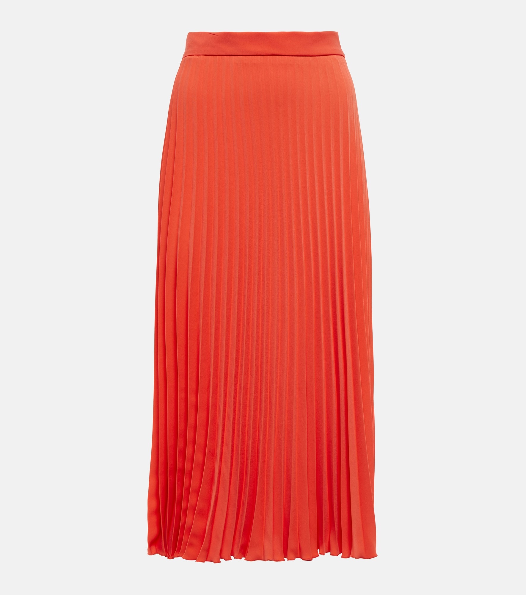 Pleated crêpe midi skirt - 1