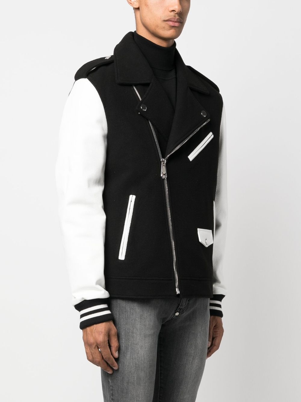 leather biker jacket - 3