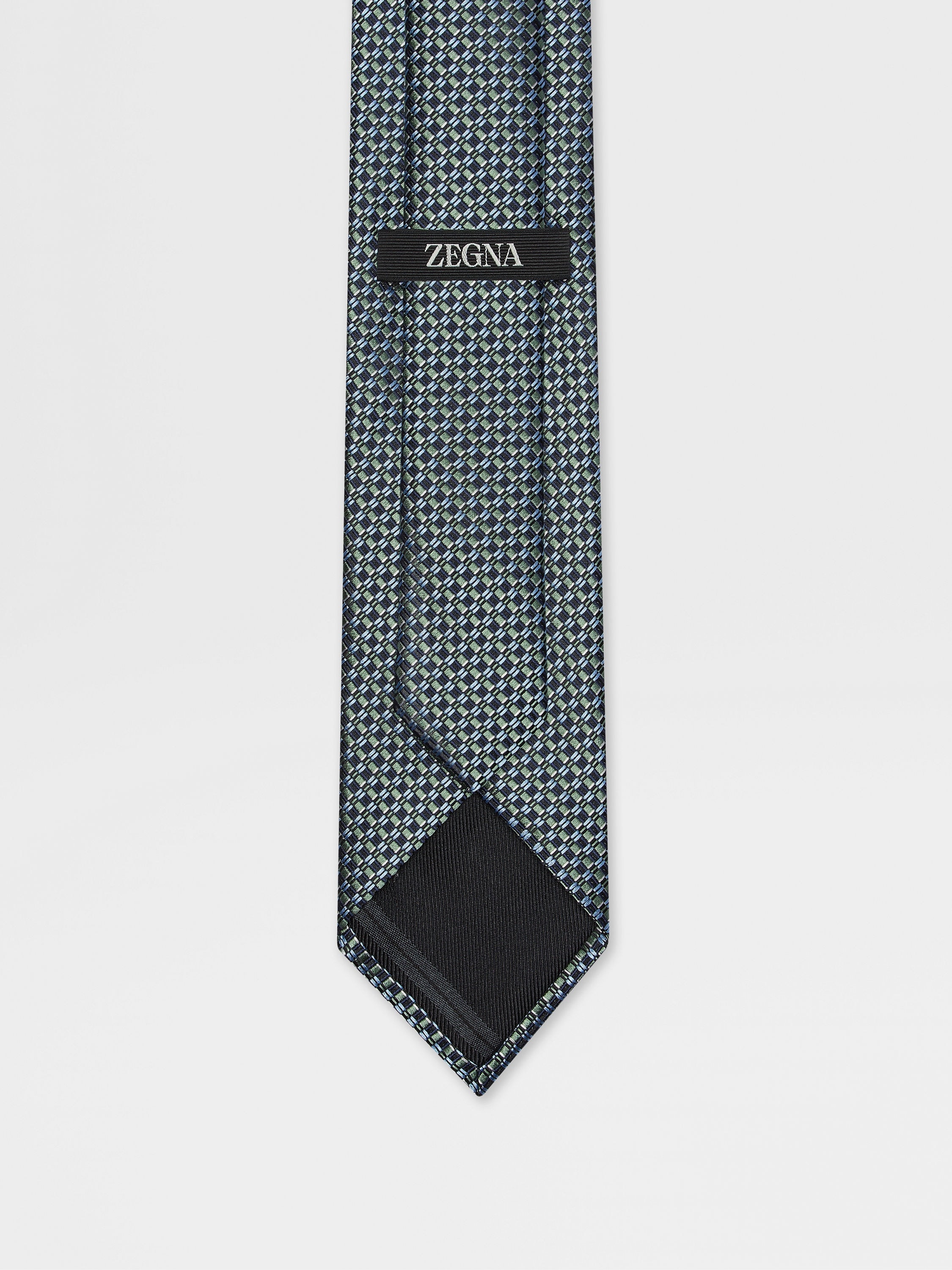 DARK GREEN SILK TIE - 3