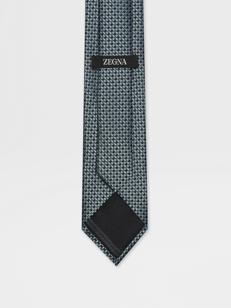 DARK GREEN SILK TIE 3