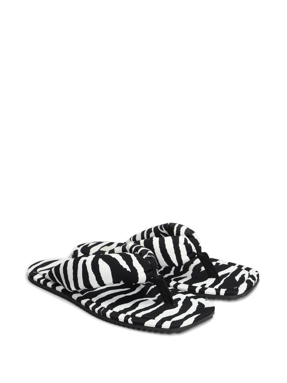 The Attico Women "Indie" Flip-Flops Cappuccino And Black - 2