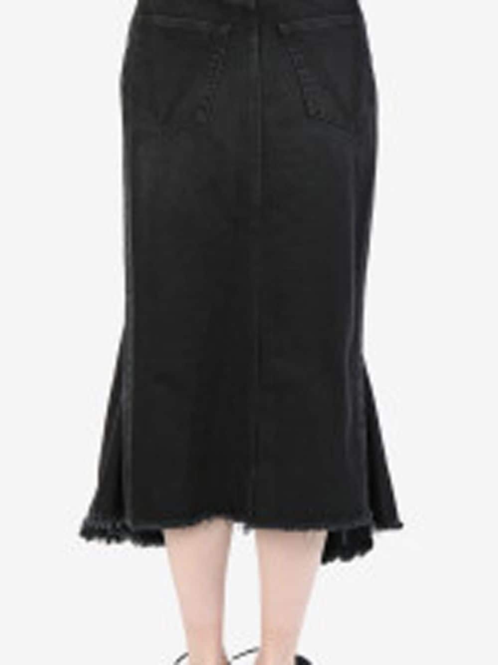 denim midi skirt - 4