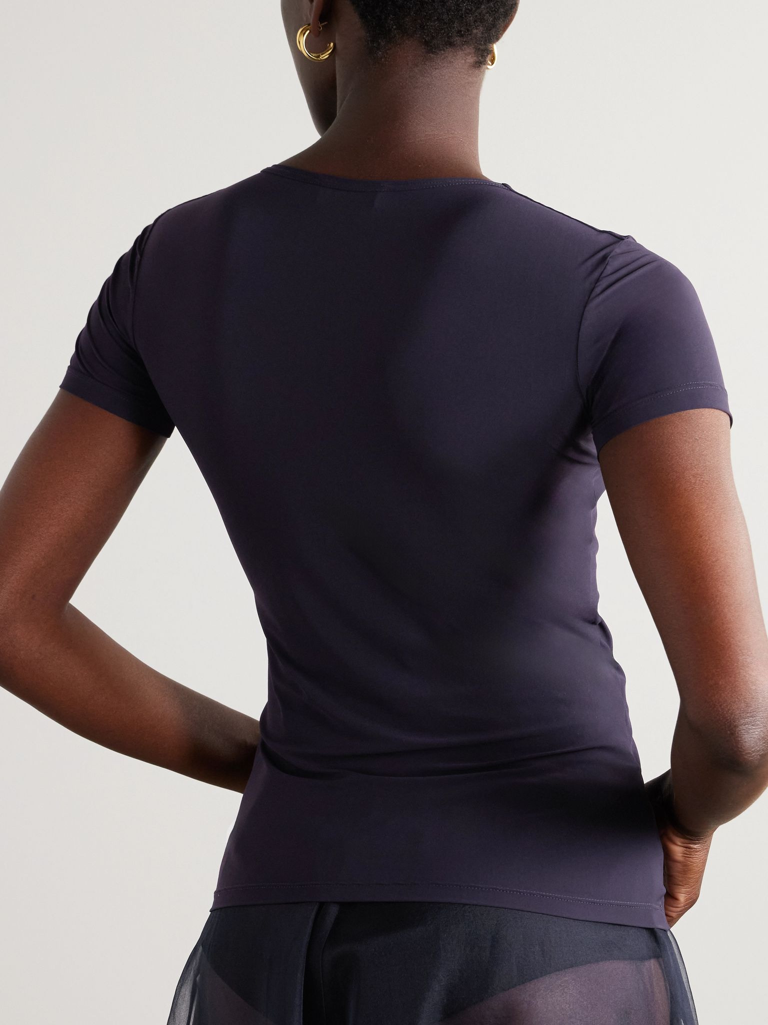 Stretch-jersey T-shirt Navy - 3