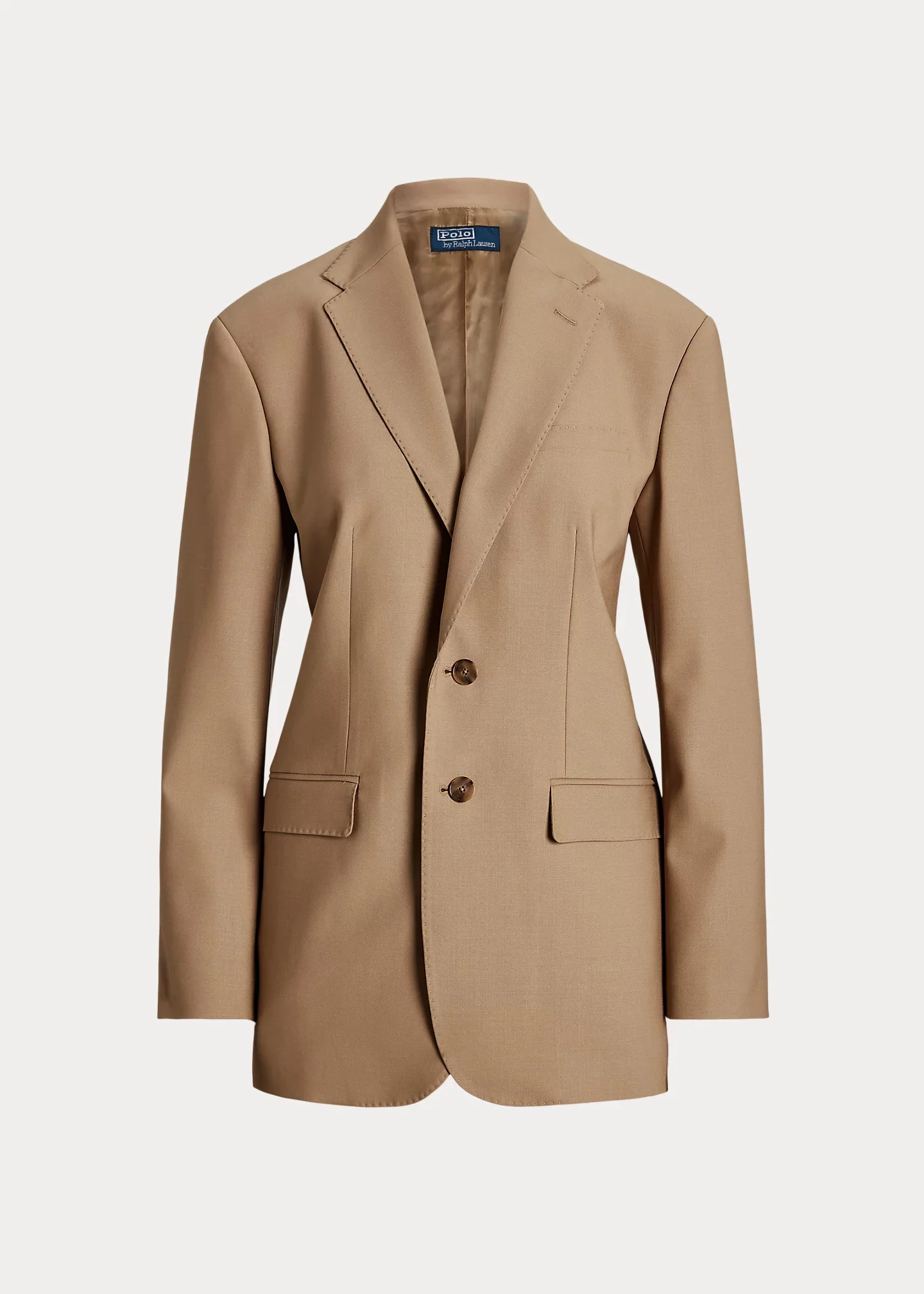 Single-Breasted Stretch Wool Blazer - 1