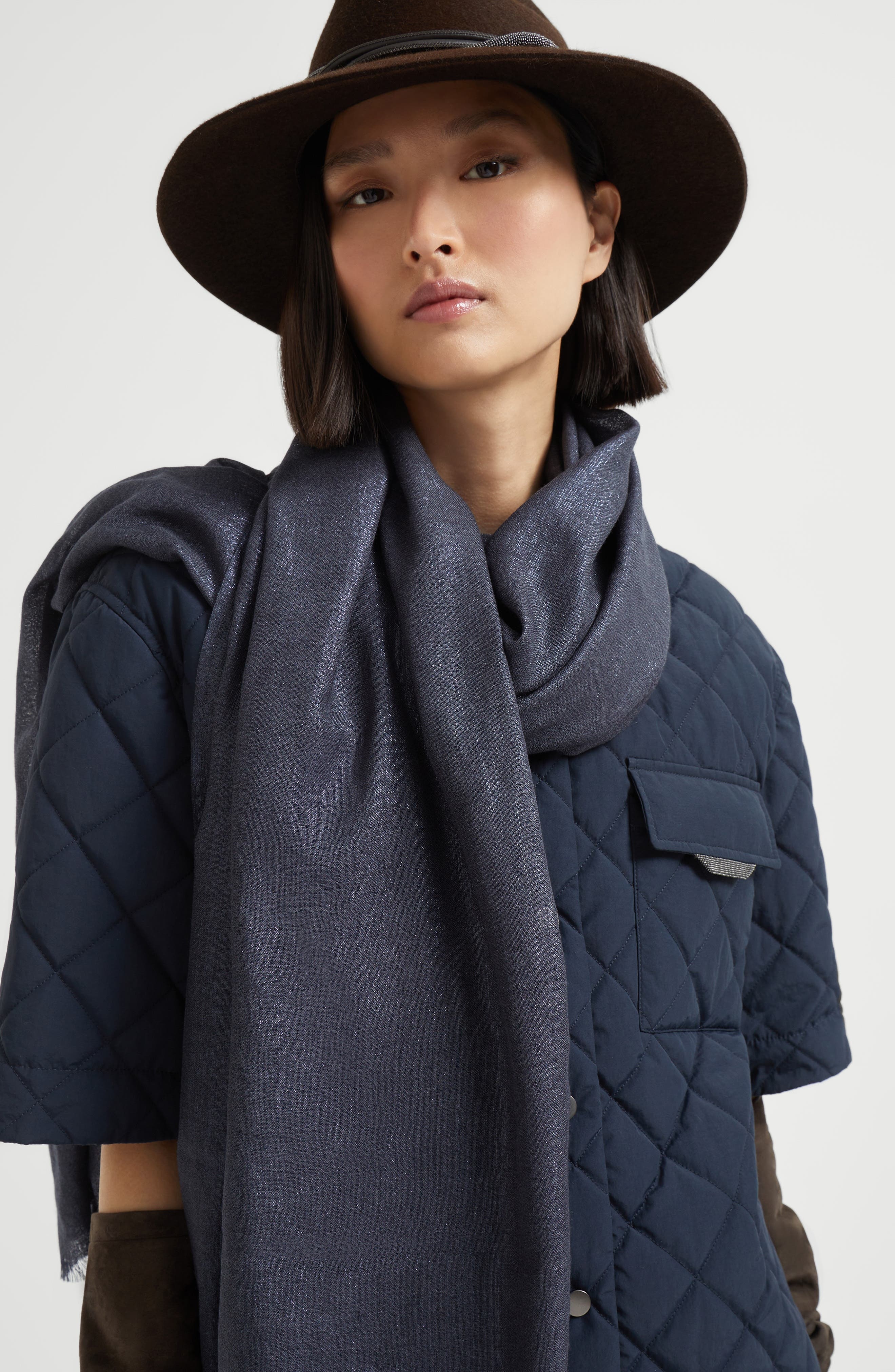 Brunello Cucinelli Sparkling scarf in Blue at Nordstrom - 5