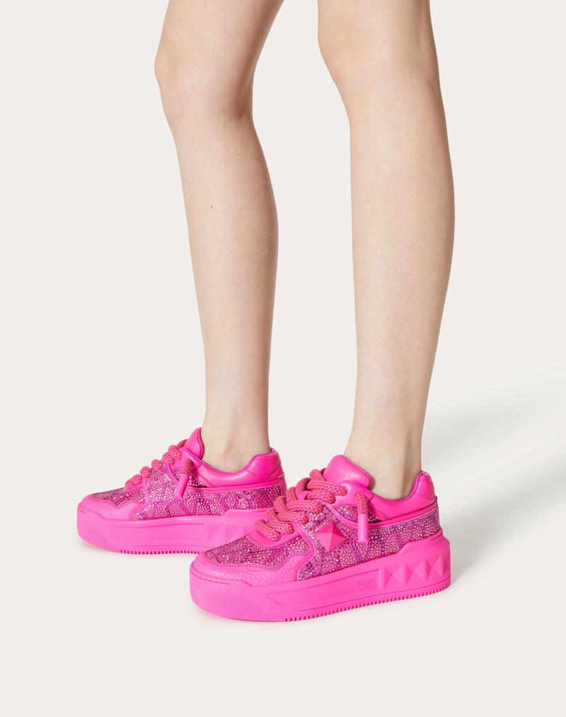 Valentino ONE STUD XL SNEAKER IN NAPPA LEATHER WITH TOILE ICONOGRAPHE CRYSTALS outlook