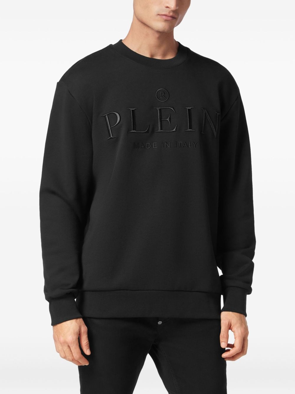 logo-embossed sweatshirt - 3