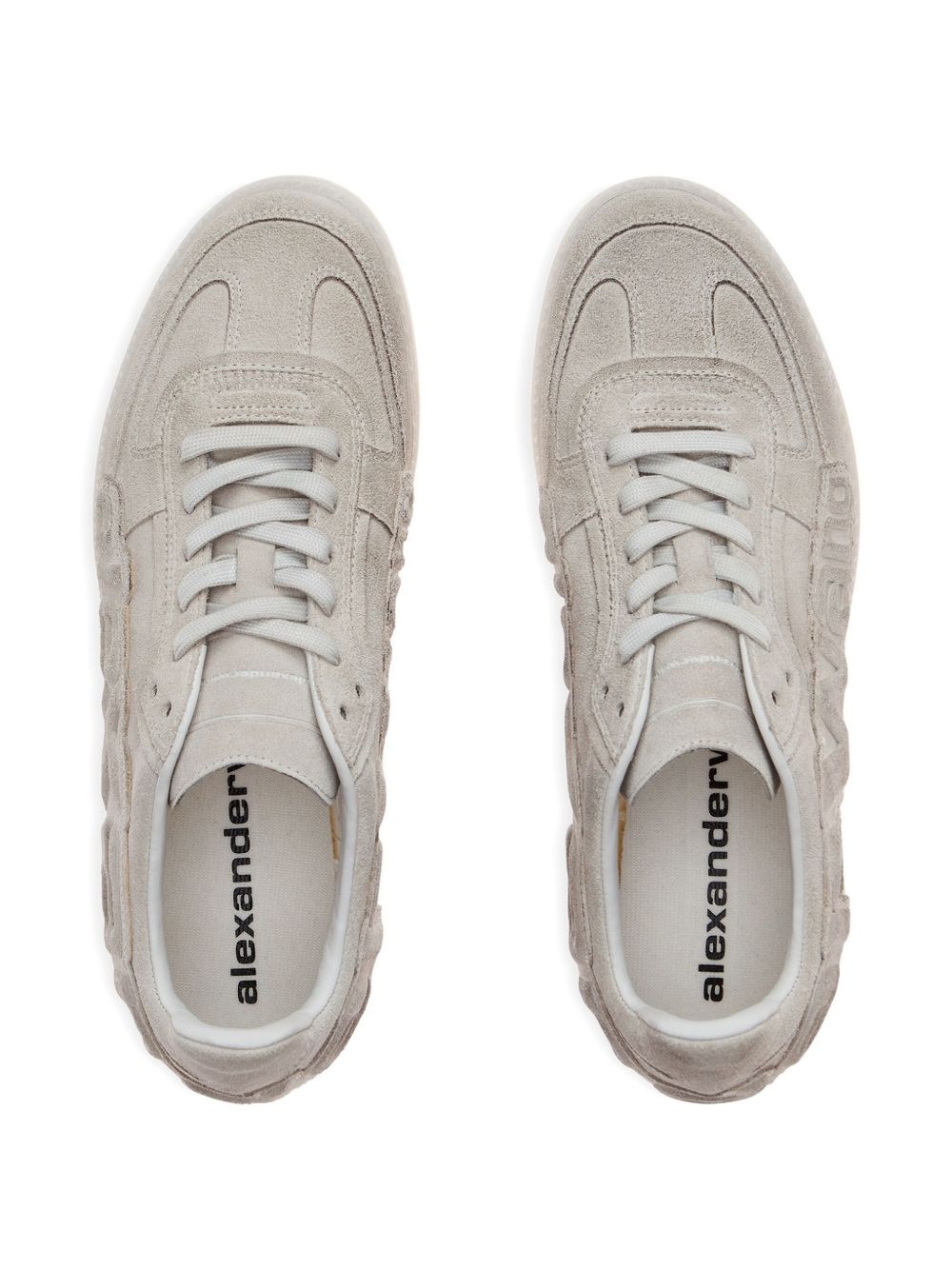 Lex logo-embossed suede sneakers - 5
