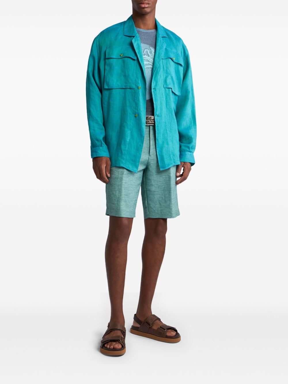 linen shorts - 2
