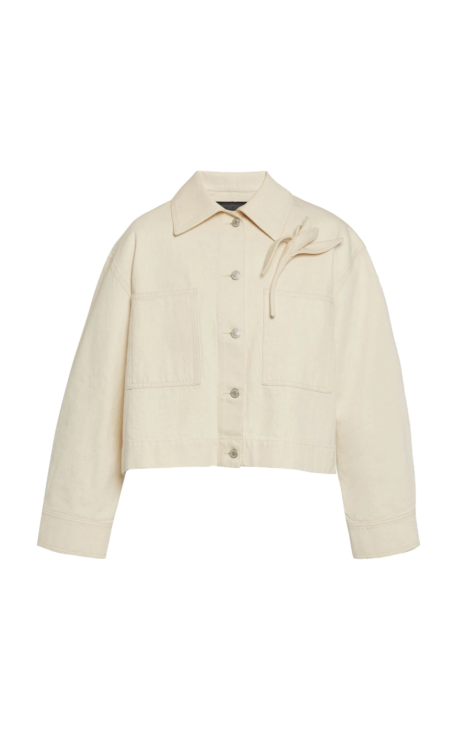 Appliquéd Denim Jacket ivory - 1