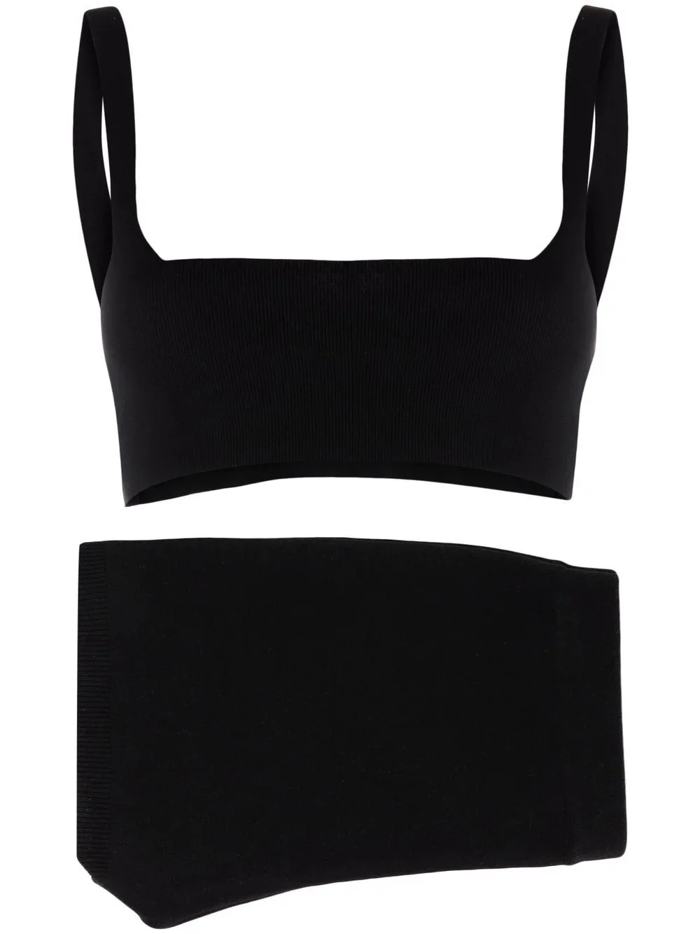 knitted crop top and shorts set - 1