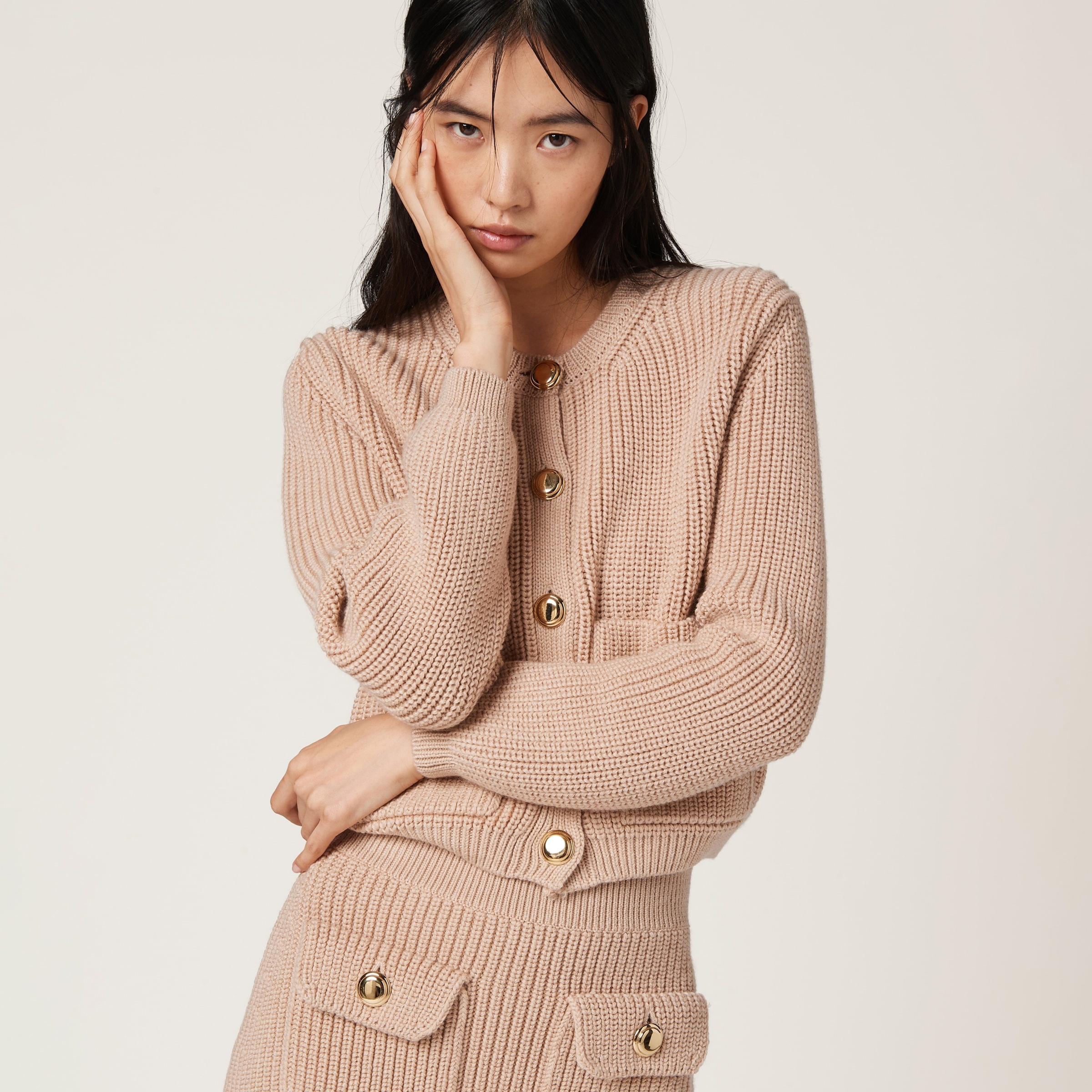 Wool knit cardigan - 4