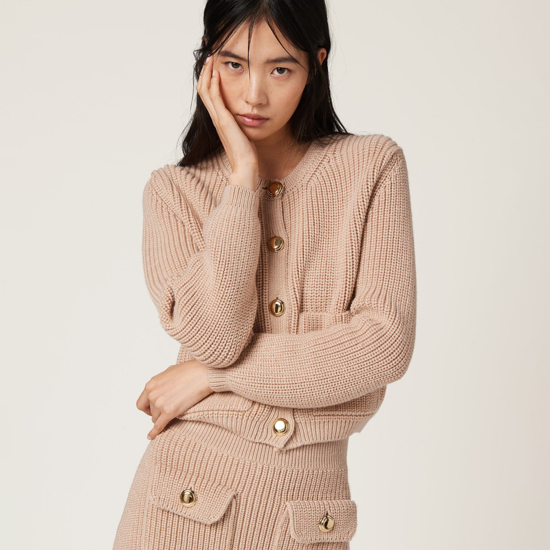 Wool knit cardigan 4