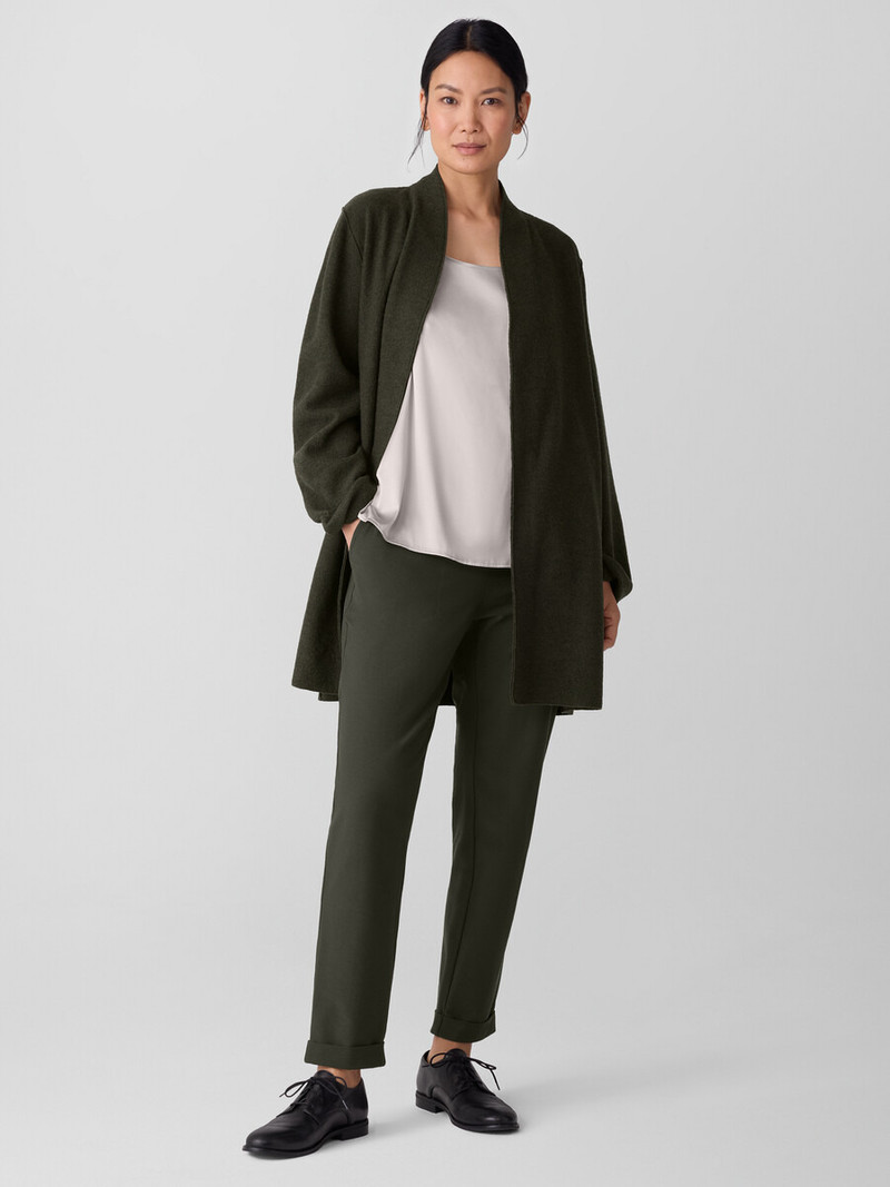 EILEEN FISHER Lightweight Boiled Wool High Collar Jacket in Regenerative Wool outlook