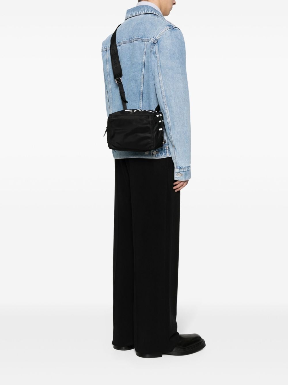 logo-print messenger bag - 2