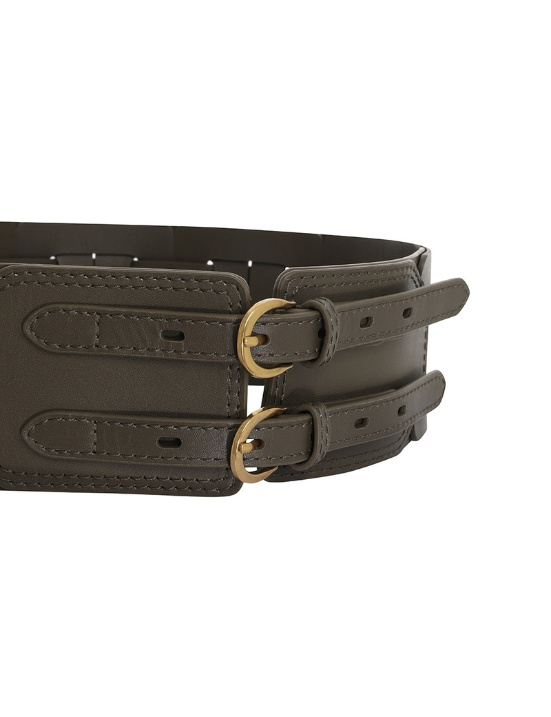 WIDE SQUARE LINK BUCKLE BELT 3