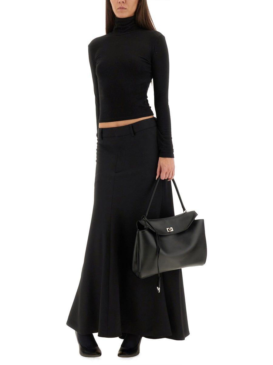 "GODET" MAXI SKIRT - 2