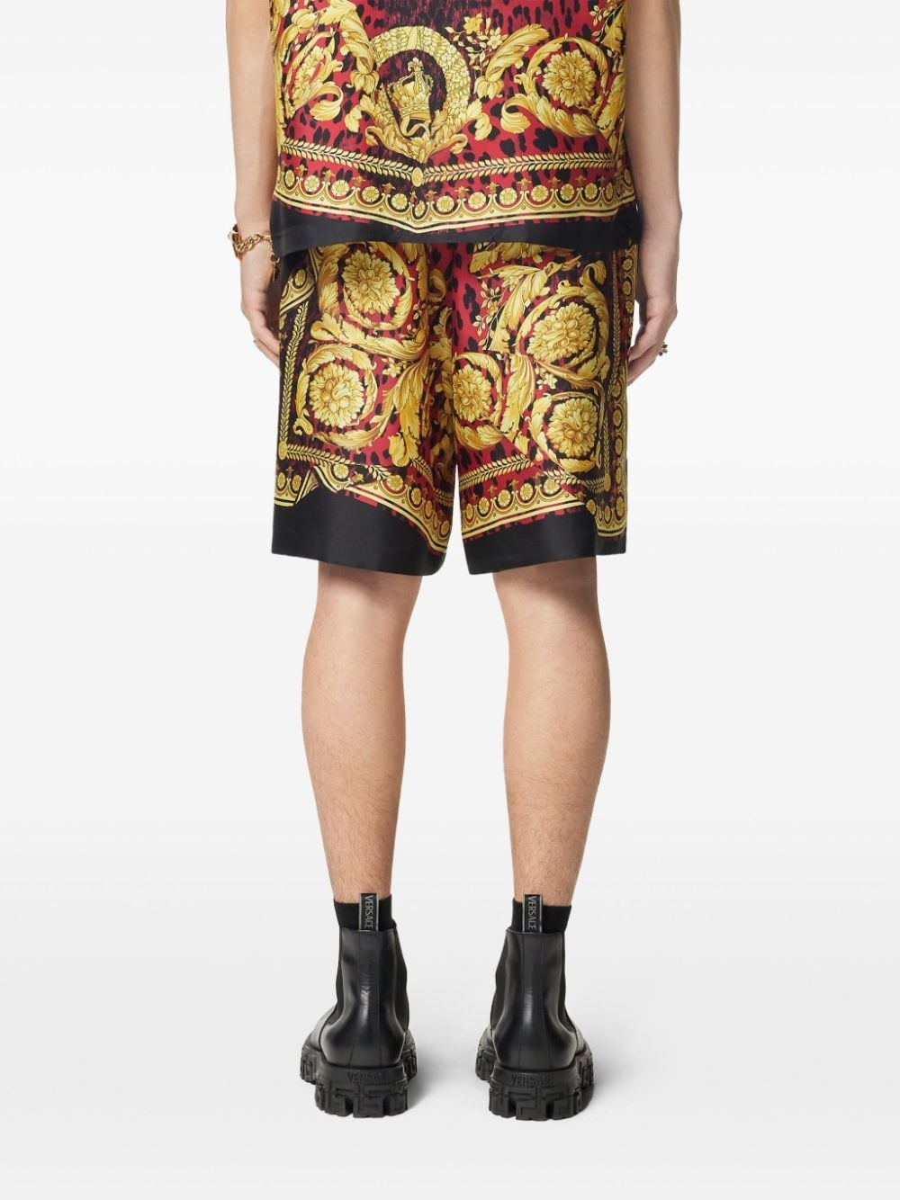 Wild Barocco silk shorts - 4