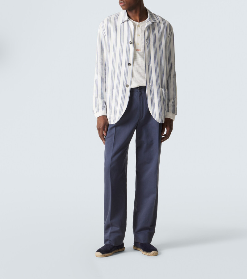 Brioni Linen and cotton straight pants outlook