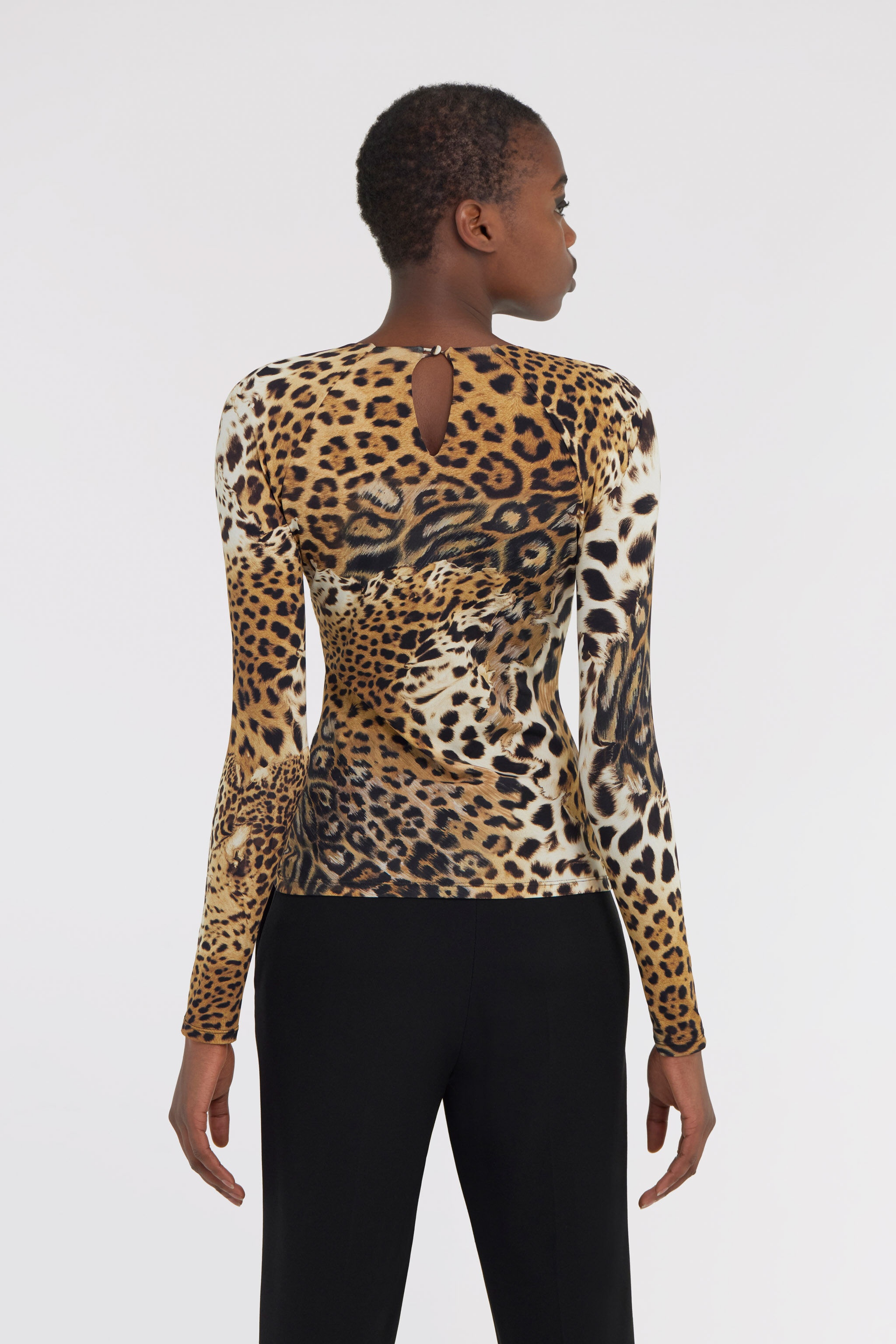 Long-sleeved T-shirt with Jaguar Skin print - 4