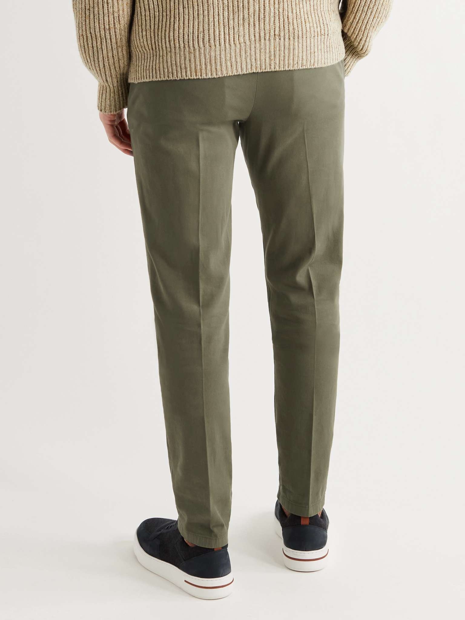 Slim-Fit Stretch-Cotton Trousers - 4