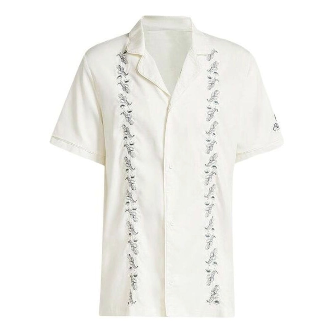 adidas Original Leisure Bowling Shirt Asia Sizing 'White' IS0194 - 1