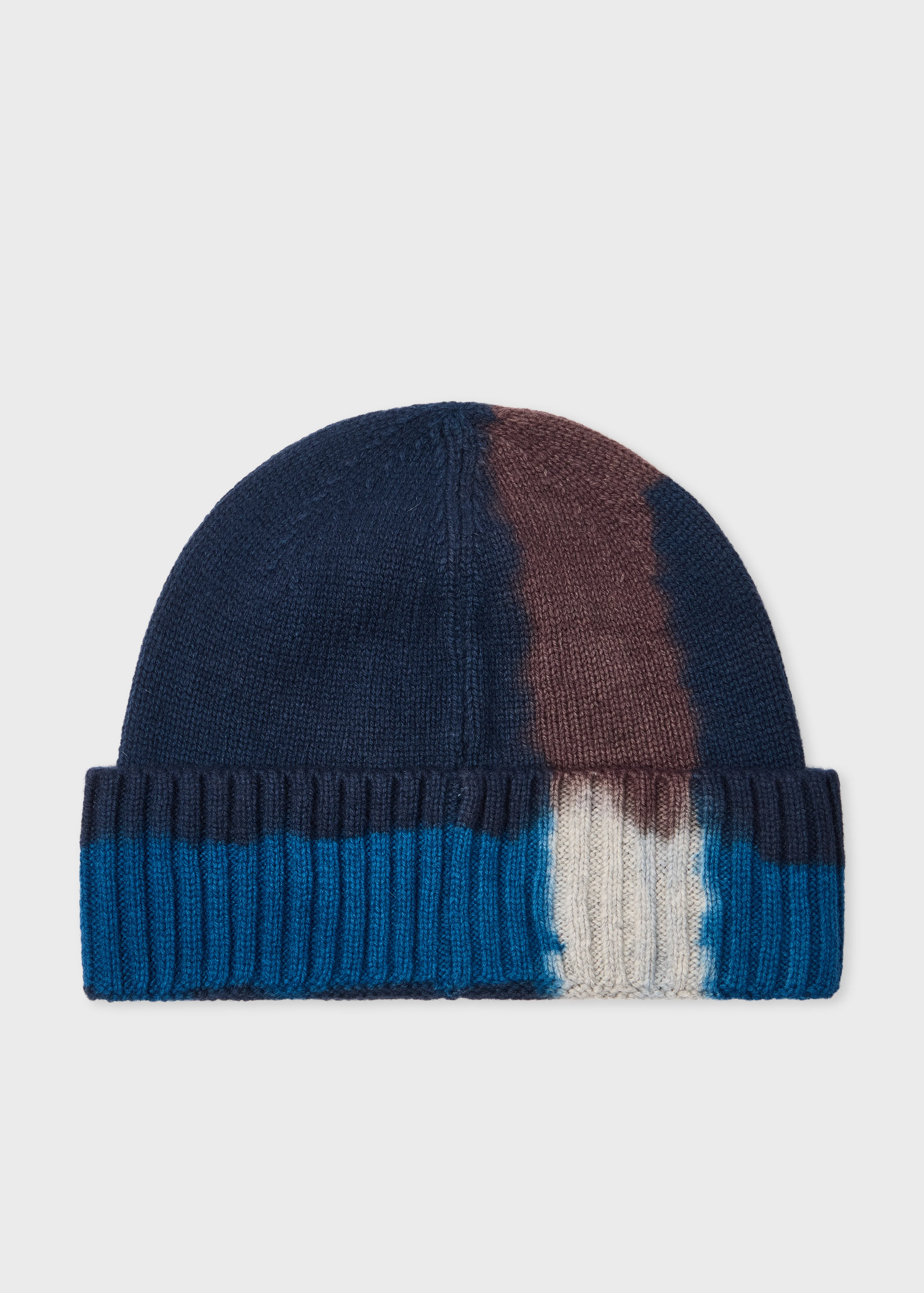 Navy Tie-Dye Merino Wool Beanie - 1