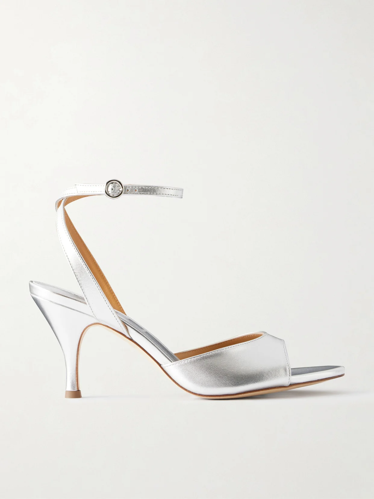 Jada 75 Metallic Leather Sandals - 1