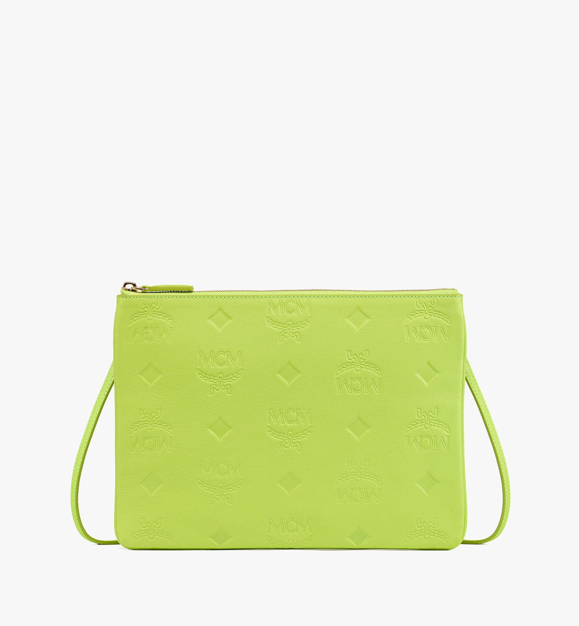Crossbody Pouch in Embossed Monogram Leather - 1