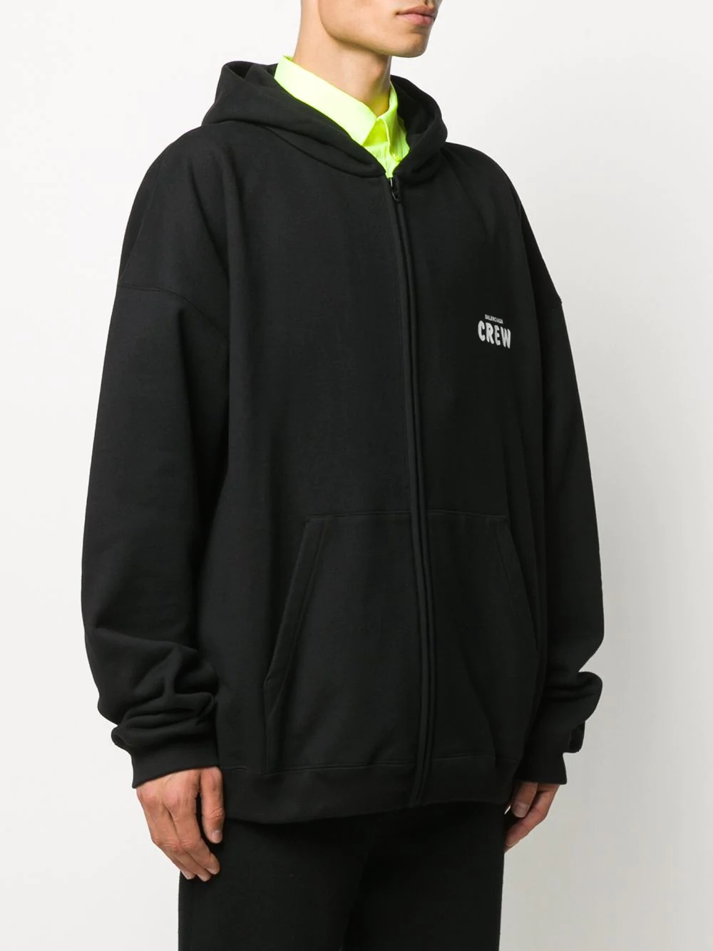 logo-print oversize hooodie - 3