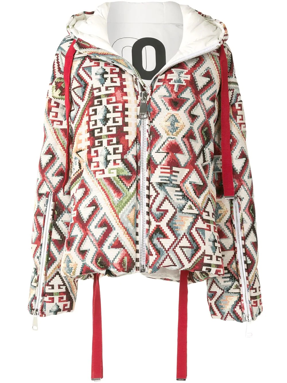 geometric-print puffer jacket - 1