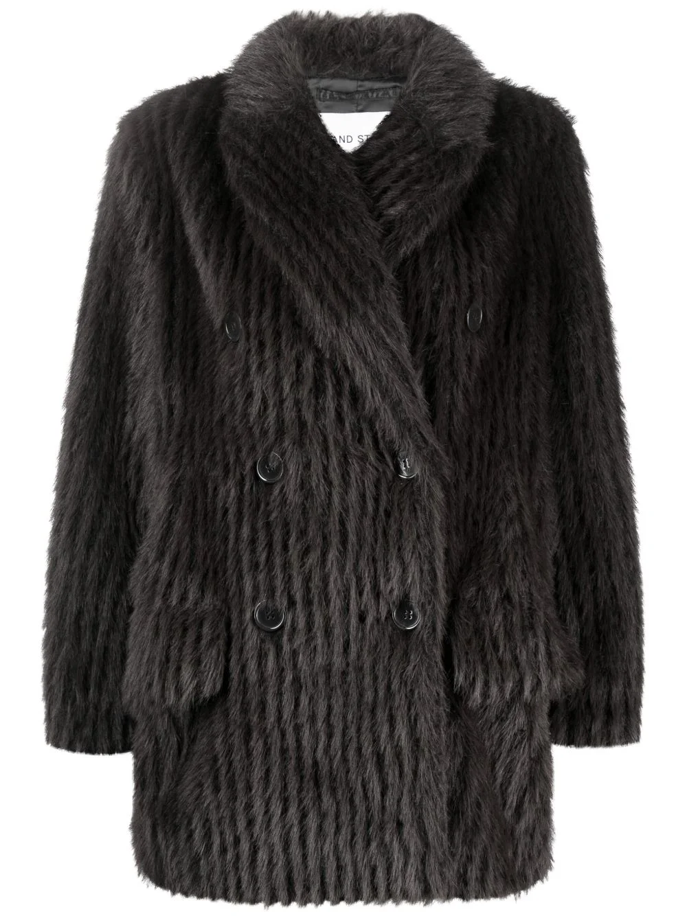 Zenni double-breasted faux-fur jacket - 1