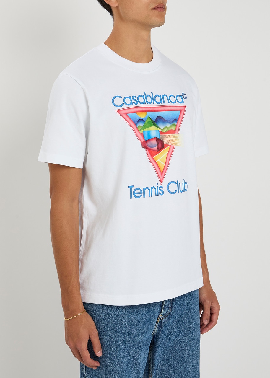 Casablanca Tennis Club Printed Cotton T-shirt - 2