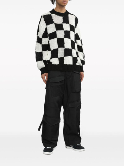 Junya Watanabe MAN checkerboard cotton-blend jumper outlook