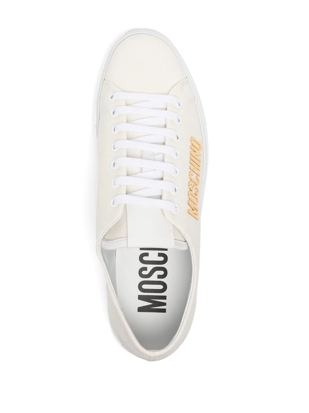 logo-lettering lace-up sneakers - 4