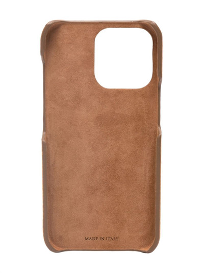 Brunello Cucinelli grained-leather iPhone 14 Pro case outlook