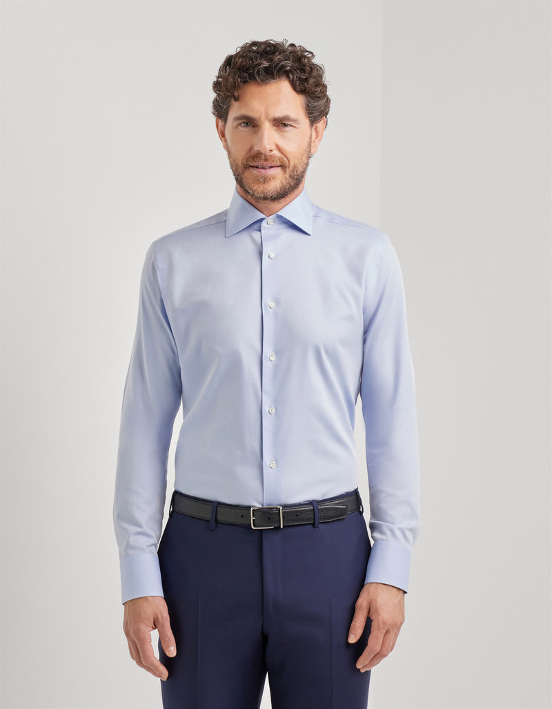 Canali IMPECCABILE REGULAR FIT SHIRT IN LIGHT BLUE COTTON outlook
