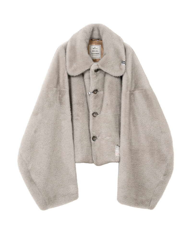Roll-up Hem Fake Fur Coat 21