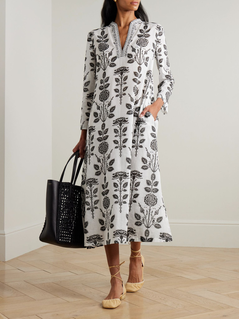 EMPORIO SIRENUSE Giada printed cotton-voile kaftan Multi outlook